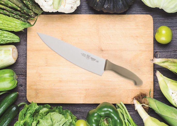 Beige handle kitchen knife